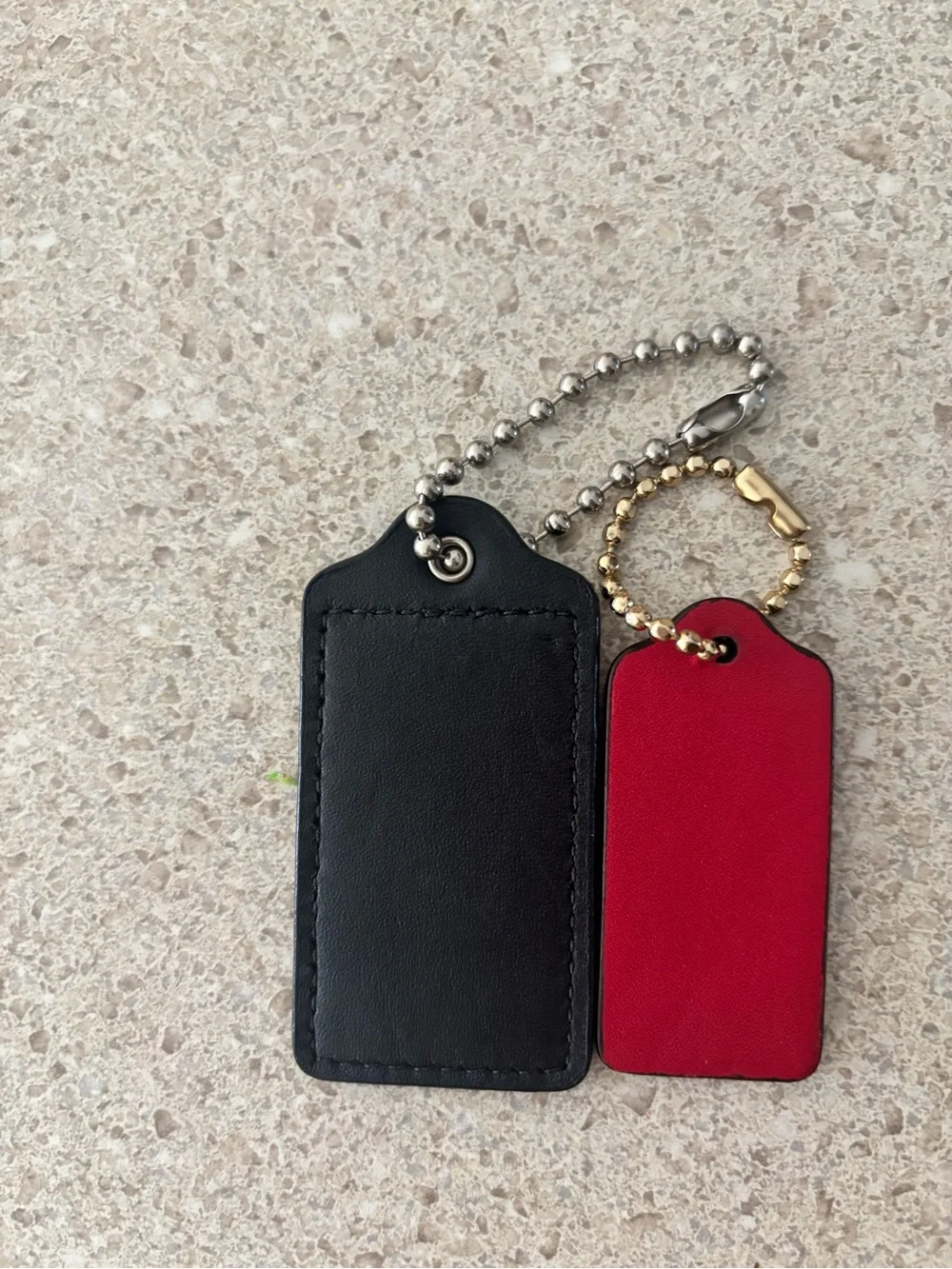 Coach Leather Hangtags – Black & Red